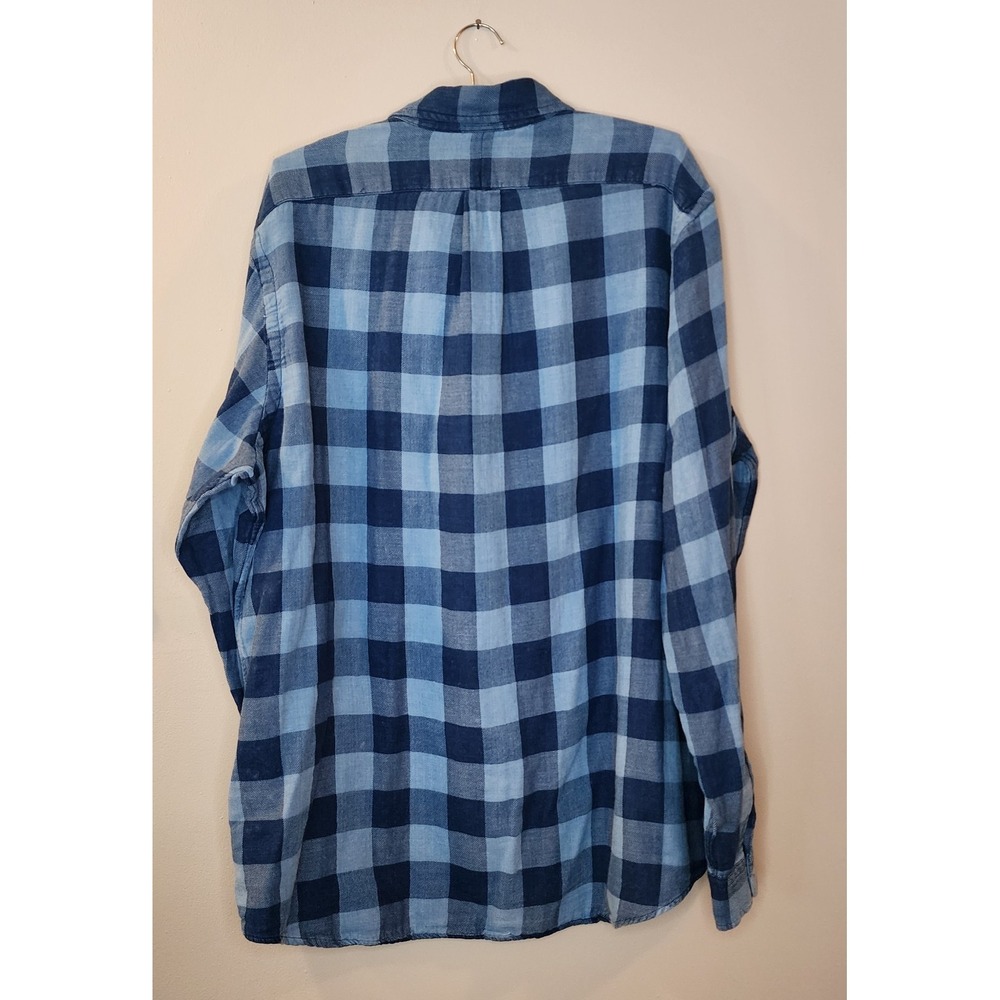 Polo Ralph Lauren Mens Shirt XXL Blue Check Plaid Long Sleeve Button Down Cotton - Picture 2 of 4